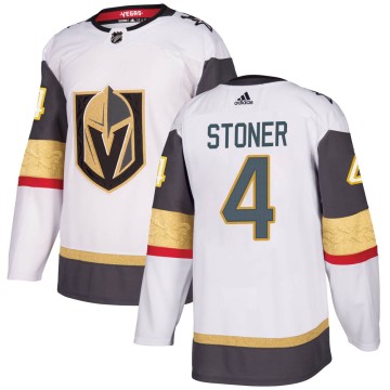 Authentic Adidas Youth Clayton Stoner Vegas Golden Knights Away Jersey - White