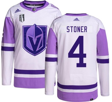 Authentic Adidas Youth Clayton Stoner Vegas Golden Knights Hockey Fights Cancer 2023 Stanley Cup Final Jersey -