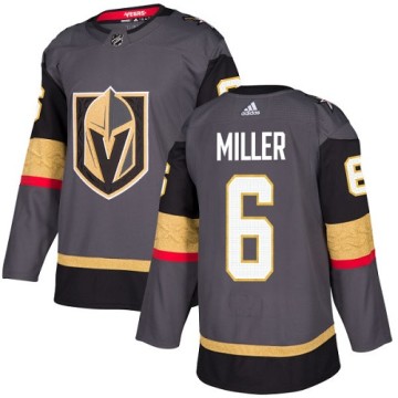 Authentic Adidas Youth Colin Miller Vegas Golden Knights Home Jersey - Gray