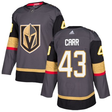 Authentic Adidas Youth Daniel Carr Vegas Golden Knights Home Jersey - Gray
