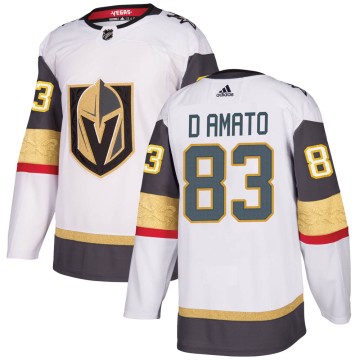 Authentic Adidas Youth Daniel D'Amato Vegas Golden Knights Away Jersey - White