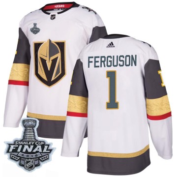 Authentic Adidas Youth Dylan Ferguson Vegas Golden Knights Away 2018 Stanley Cup Final Patch Jersey - White