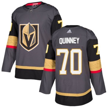 Authentic Adidas Youth Gage Quinney Vegas Golden Knights Home Jersey - Gray