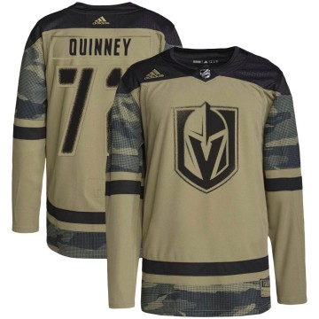 Authentic Adidas Youth Gage Quinney Vegas Golden Knights Military Appreciation Practice Jersey - Camo