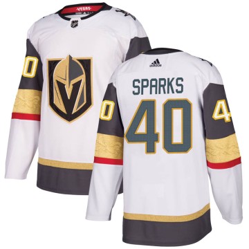 Authentic Adidas Youth Garret Sparks Vegas Golden Knights Away Jersey - White