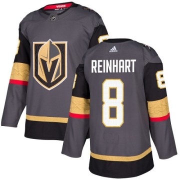 Authentic Adidas Youth Griffin Reinhart Vegas Golden Knights Home Jersey - Gray