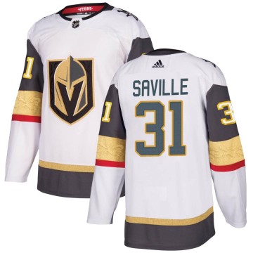 Authentic Adidas Youth Isaiah Saville Vegas Golden Knights Away Jersey - White