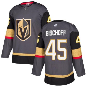 Authentic Adidas Youth Jake Bischoff Vegas Golden Knights Home Jersey - Gray