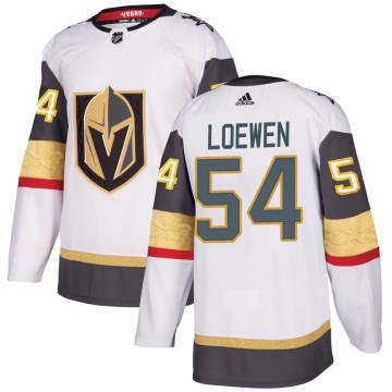 Authentic Adidas Youth Jermaine Loewen Vegas Golden Knights Away Jersey - White