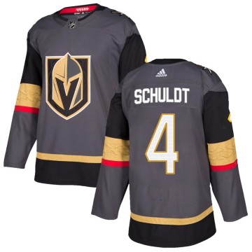Authentic Adidas Youth Jimmy Schuldt Vegas Golden Knights Home Jersey - Gray
