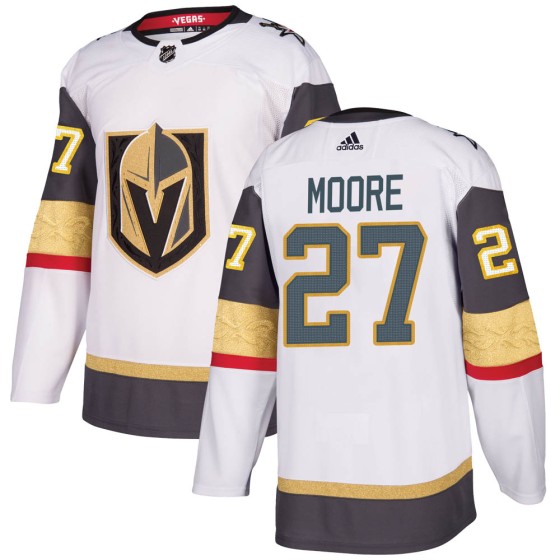 Authentic Adidas Youth John Moore Vegas Golden Knights Away Jersey - White