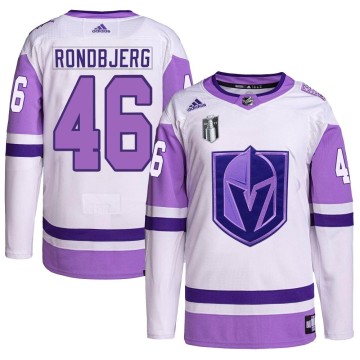 Authentic Adidas Youth Jonas Rondbjerg Vegas Golden Knights Hockey Fights Cancer Primegreen 2023 Stanley Cup Final Jersey - Whit