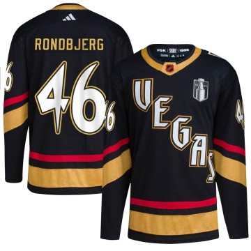 Authentic Adidas Youth Jonas Rondbjerg Vegas Golden Knights Reverse Retro 2.0 2023 Stanley Cup Final Jersey - Black