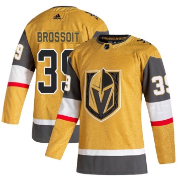 Authentic Adidas Youth Laurent Brossoit Vegas Golden Knights 2020/21 Alternate Jersey - Gold
