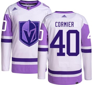 Authentic Adidas Youth Lukas Cormier Vegas Golden Knights Hockey Fights Cancer Jersey -