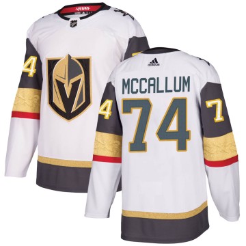 Authentic Adidas Youth Lynden Mccallum Vegas Golden Knights Away Jersey - White