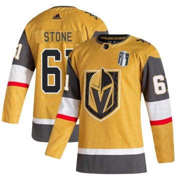 Authentic Adidas Youth Mark Stone Vegas Golden Knights 2020/21 Alternate 2023 Stanley Cup Final Jersey - Gold