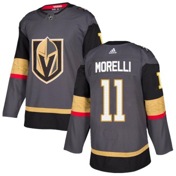 Authentic Adidas Youth Mason Morelli Vegas Golden Knights Home Jersey - Gray