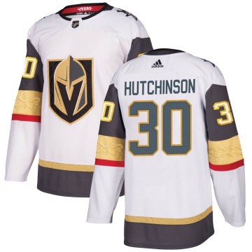 Authentic Adidas Youth Michael Hutchinson Vegas Golden Knights Away Jersey - White