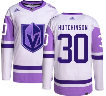 Authentic Adidas Youth Michael Hutchinson Vegas Golden Knights Hockey Fights Cancer Jersey -