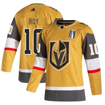 Authentic Adidas Youth Nicolas Roy Vegas Golden Knights 2020/21 Alternate 2023 Stanley Cup Final Jersey - Gold