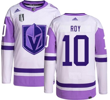 Authentic Adidas Youth Nicolas Roy Vegas Golden Knights Hockey Fights Cancer 2023 Stanley Cup Final Jersey -