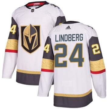 Authentic Adidas Youth Oscar Lindberg Vegas Golden Knights Away Jersey - White