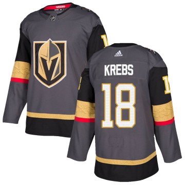 Authentic Adidas Youth Peyton Krebs Vegas Golden Knights Home Jersey - Gray