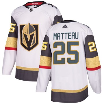 Authentic Adidas Youth Stefan Matteau Vegas Golden Knights Away Jersey - White