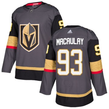 Authentic Adidas Youth Stephen MacAulay Vegas Golden Knights Home Jersey - Gray