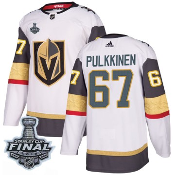 Authentic Adidas Youth Teemu Pulkkinen Vegas Golden Knights Away 2018 Stanley Cup Final Patch Jersey - White