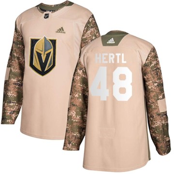 Authentic Adidas Youth Tomas Hertl Vegas Golden Knights Veterans Day Practice Jersey - Camo