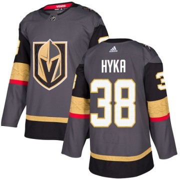 Authentic Adidas Youth Tomas Hyka Vegas Golden Knights Home Jersey - Gray
