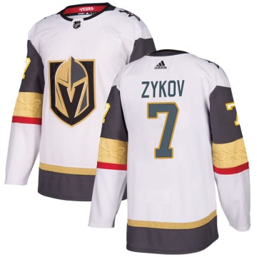 Authentic Adidas Youth Valentin Zykov Vegas Golden Knights Away Jersey - White