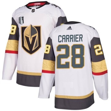 Authentic Adidas Youth William Carrier Vegas Golden Knights Away 2023 Stanley Cup Final Jersey - White