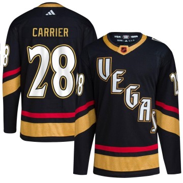 Authentic Adidas Youth William Carrier Vegas Golden Knights Reverse Retro 2.0 Jersey - Black