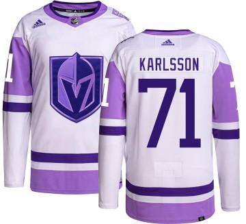 Authentic Adidas Youth William Karlsson Vegas Golden Knights Hockey Fights Cancer Jersey -