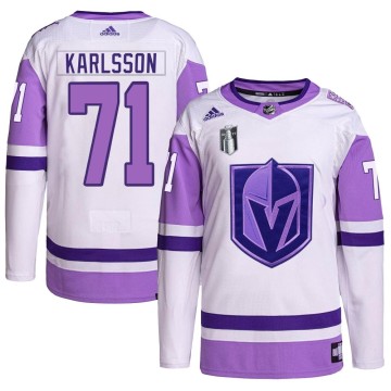 Authentic Adidas Youth William Karlsson Vegas Golden Knights Hockey Fights Cancer Primegreen 2023 Stanley Cup Final Jersey - Whi