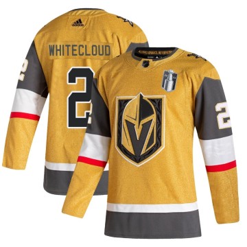 Authentic Adidas Youth Zach Whitecloud Vegas Golden Knights 2020/21 Alternate 2023 Stanley Cup Final Jersey - Gold