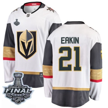 Breakaway Fanatics Branded Men's Cody Eakin Vegas Golden Knights Away 2018 Stanley Cup Final Patch Jersey - White