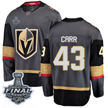 Breakaway Fanatics Branded Men's Daniel Carr Vegas Golden Knights Home 2018 Stanley Cup Final Patch Jersey - Black