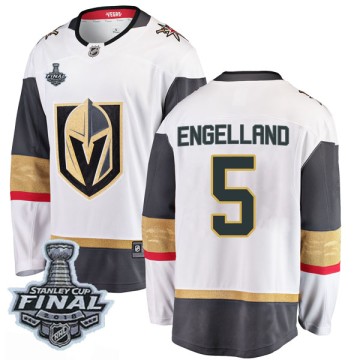 Breakaway Fanatics Branded Men's Deryk Engelland Vegas Golden Knights Away 2018 Stanley Cup Final Patch Jersey - White