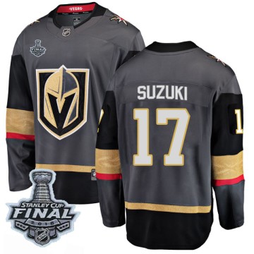 Breakaway Fanatics Branded Men's Nick Suzuki Vegas Golden Knights Home 2018 Stanley Cup Final Patch Jersey - Black