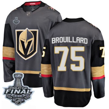 Breakaway Fanatics Branded Men's Nikolas Brouillard Vegas Golden Knights Home 2018 Stanley Cup Final Patch Jersey - Black