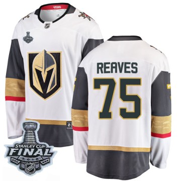 Breakaway Fanatics Branded Men's Ryan Reaves Vegas Golden Knights Away 2018 Stanley Cup Final Patch Jersey - White