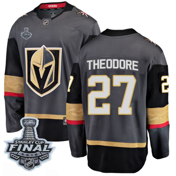 Breakaway Fanatics Branded Men's Shea Theodore Vegas Golden Knights Home 2018 Stanley Cup Final Patch Jersey - Black