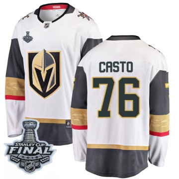 Breakaway Fanatics Branded Youth Chris Casto Vegas Golden Knights Away 2018 Stanley Cup Final Patch Jersey - White