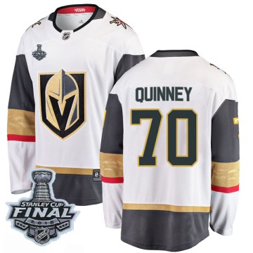 Breakaway Fanatics Branded Youth Gage Quinney Vegas Golden Knights Away 2018 Stanley Cup Final Patch Jersey - White