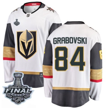 Breakaway Fanatics Branded Youth Mikhail Grabovski Vegas Golden Knights Away 2018 Stanley Cup Final Patch Jersey - White