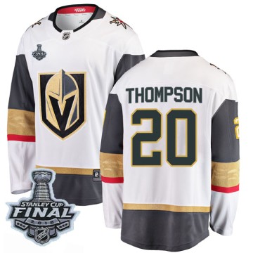 Breakaway Fanatics Branded Youth Paul Thompson Vegas Golden Knights Away 2018 Stanley Cup Final Patch Jersey - White